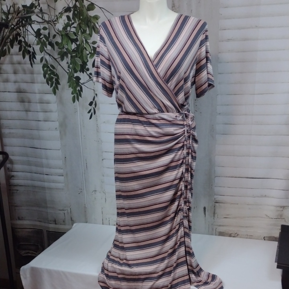 Lane Bryant Multicolor Striped Maxi Dress Size 18/20